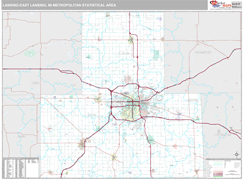 Lansing-East Lansing Metro Area Digital Map Premium Style